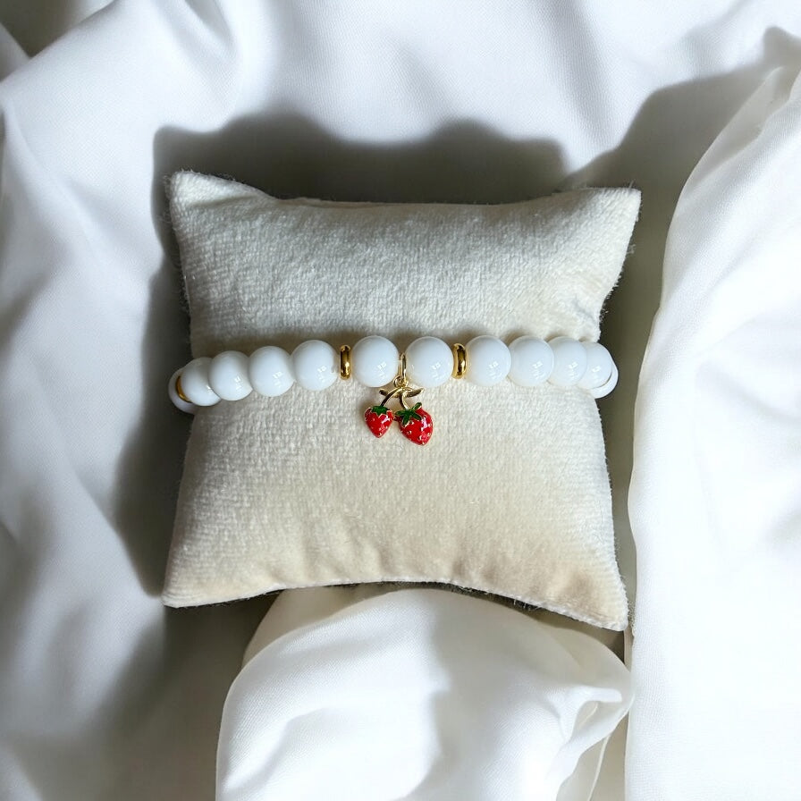 STRAWBERRY FRUIT CRUSH PENDANT BRACELET